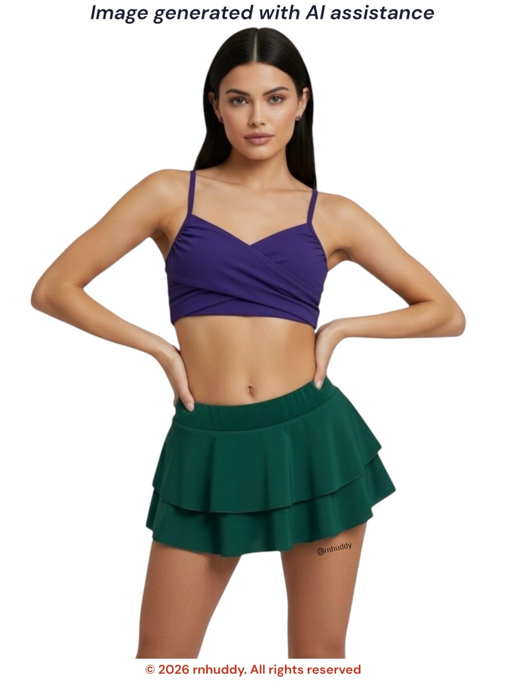 NWT Avidlove M green mini skirt